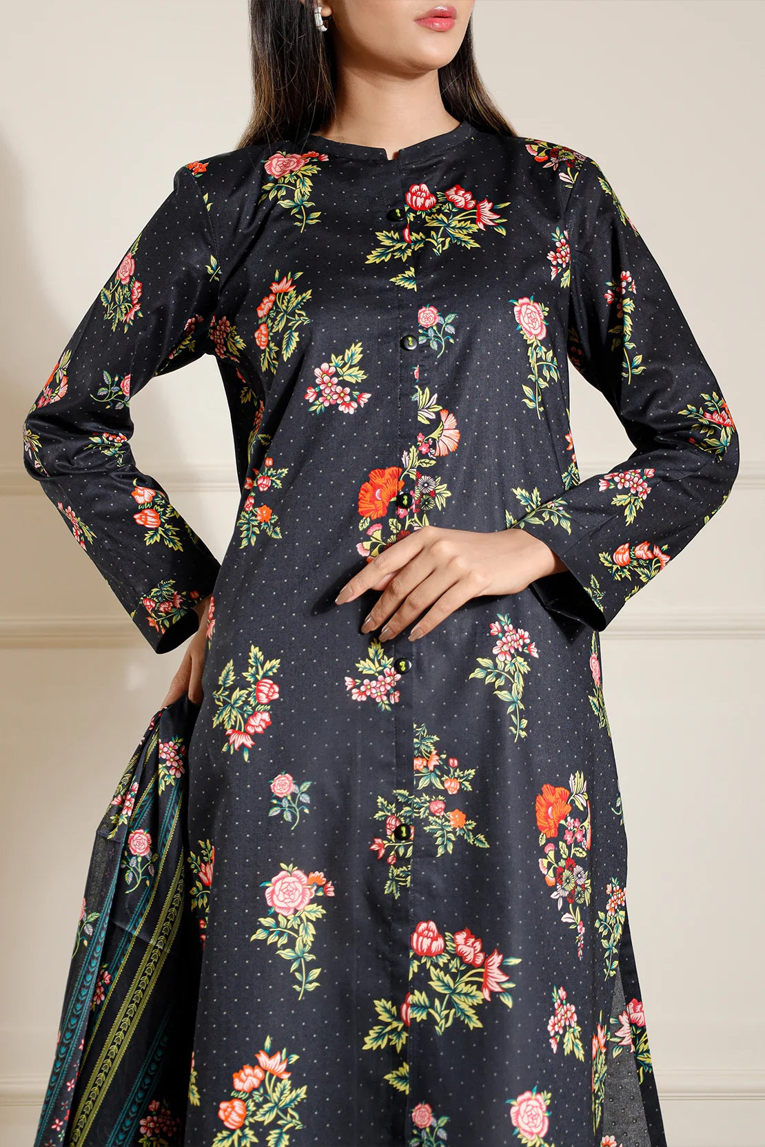 Saya Digital Printed Lawn 2 piece Unstitched Dress - U06-25065-10A