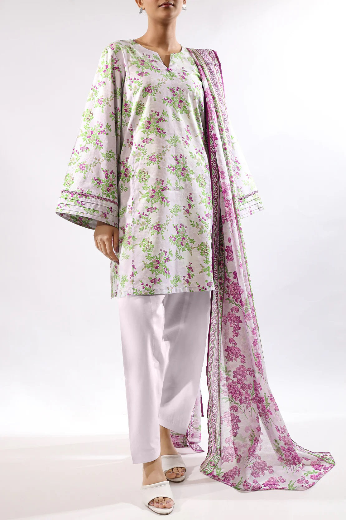 Saya Digital Printed Lawn 2 piece Unstitched Dress - U06-25380-3A