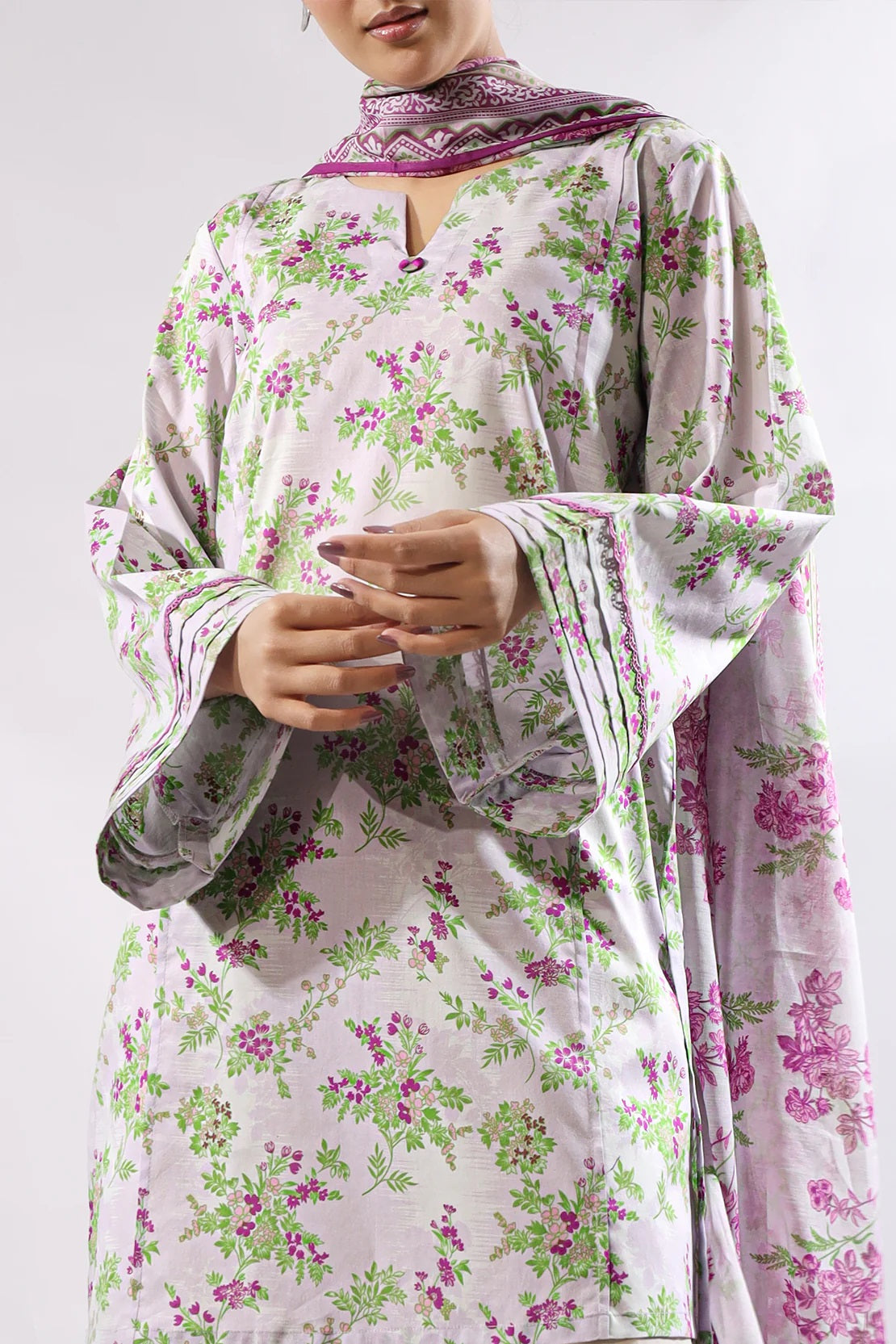 Saya Digital Printed Lawn 2 piece Unstitched Dress - U06-25380-3A