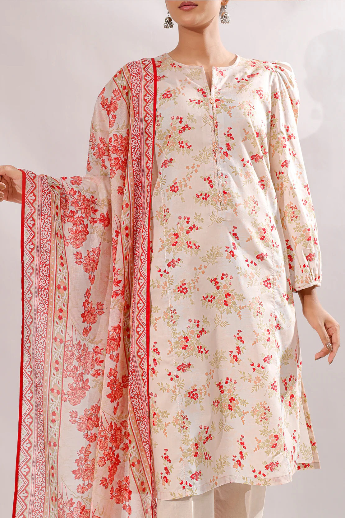 Saya Digital Printed Lawn 2 piece Unstitched Dress - U06-25380-3B