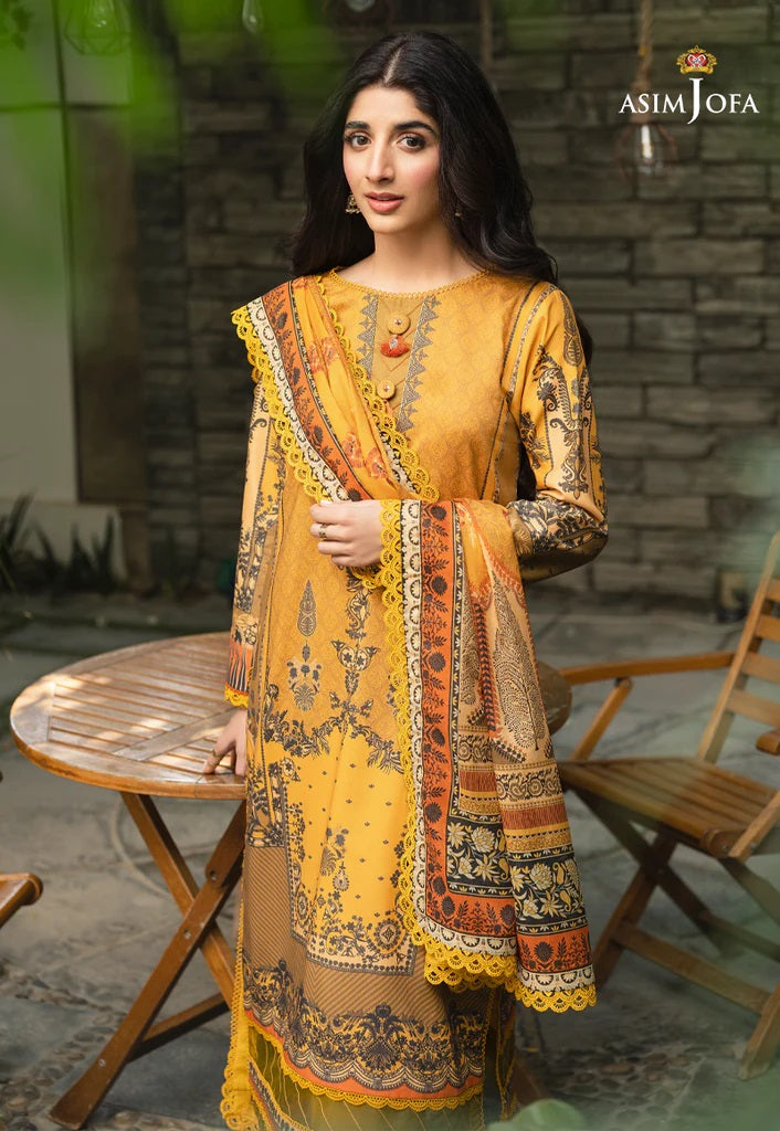 Rania by Asim Jofa Embroidered Lawn Suits Unstitched 2 Piece AJRP-25