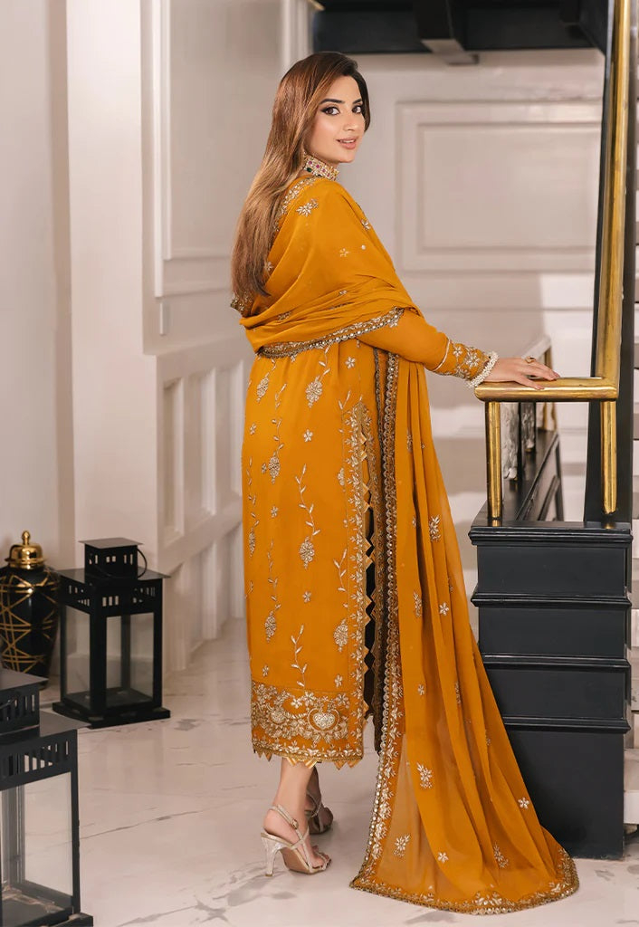 Asim Jofa Maahru Noorie Embroidered Suits Unstitched 3 Piece AJSM-27 - Festive Collection