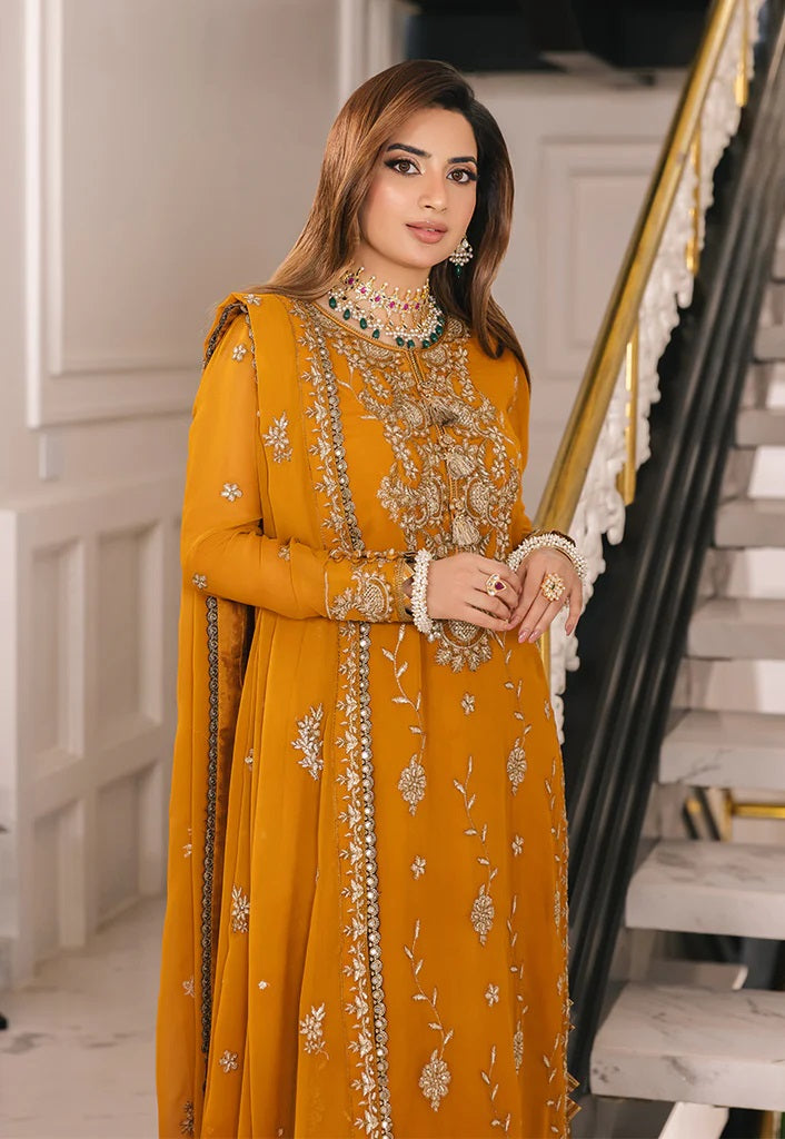 Asim Jofa Maahru Noorie Embroidered Suits Unstitched 3 Piece AJSM-27 - Festive Collection