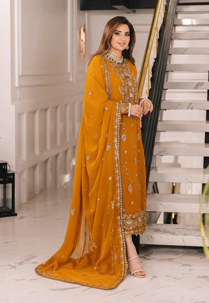 Asim Jofa Maahru Noorie Embroidered Suits Unstitched 3 Piece AJSM-27 - Festive Collection