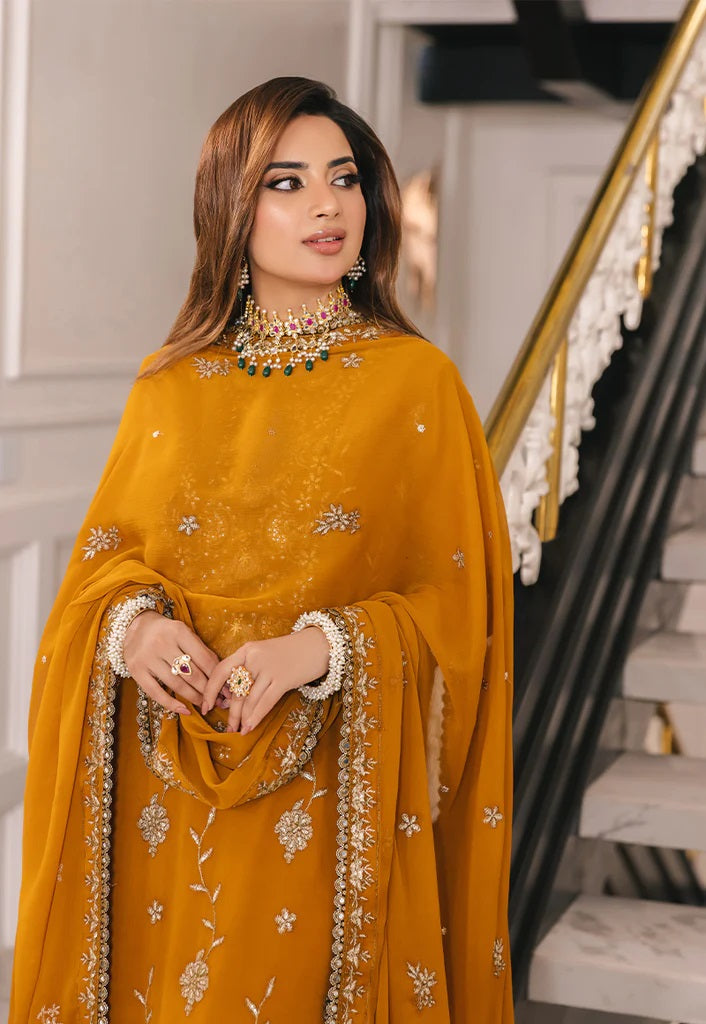 Asim Jofa Maahru Noorie Embroidered Suits Unstitched 3 Piece AJSM-27 - Festive Collection