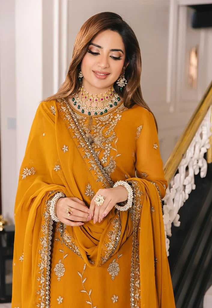 Asim Jofa Maahru Noorie Embroidered Suits Unstitched 3 Piece AJSM-27 - Festive Collection