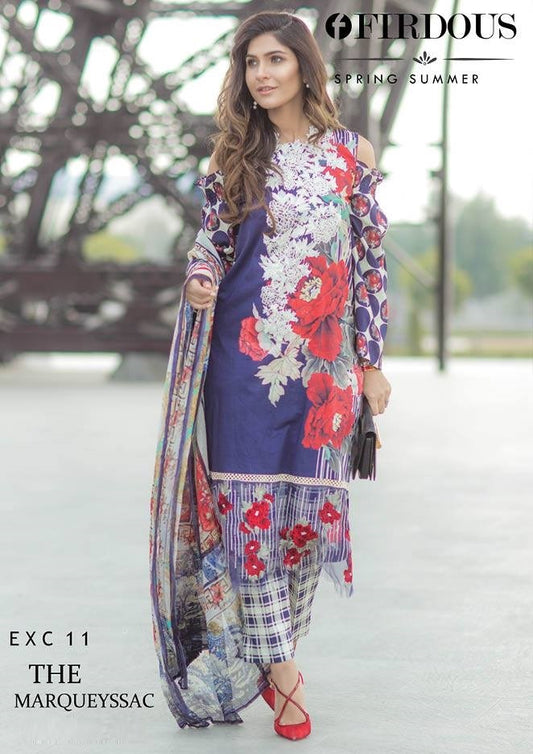 Firdous Embroidered Lawn Unstitched 3 Piece Suit – 11 The Marqueyssac