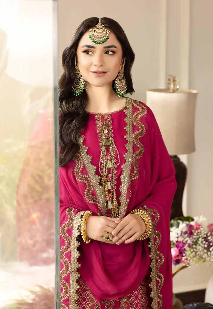Asim Jofa Maahru Noorie Embroidered Suits Unstitched 3 Piece AJSM-28 - Festive Collection