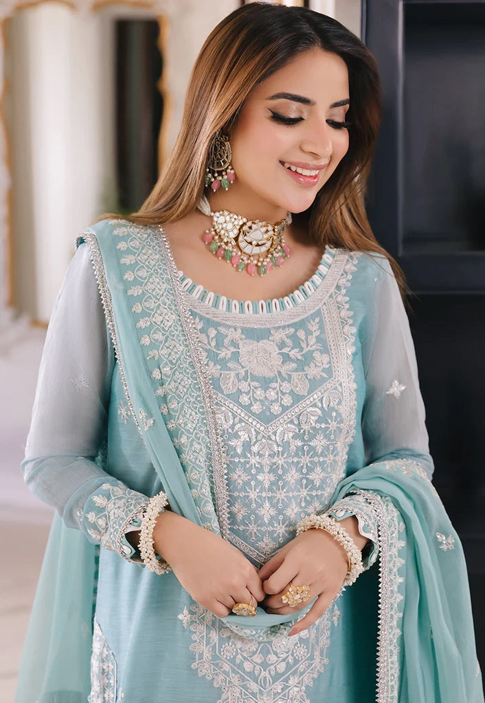 Asim Jofa Maahru Noorie Embroidered Suits Unstitched 3 Piece AJSM-29 - Festive Collection