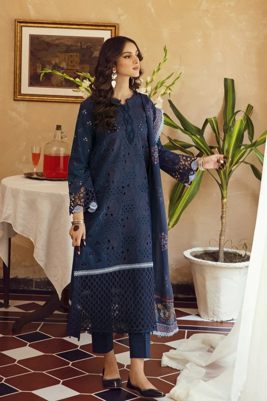 Meena Kumari By Aabyaan Embroidered Chikankari Lawn 3pc Suits Unstitched AB-02 Nilofer