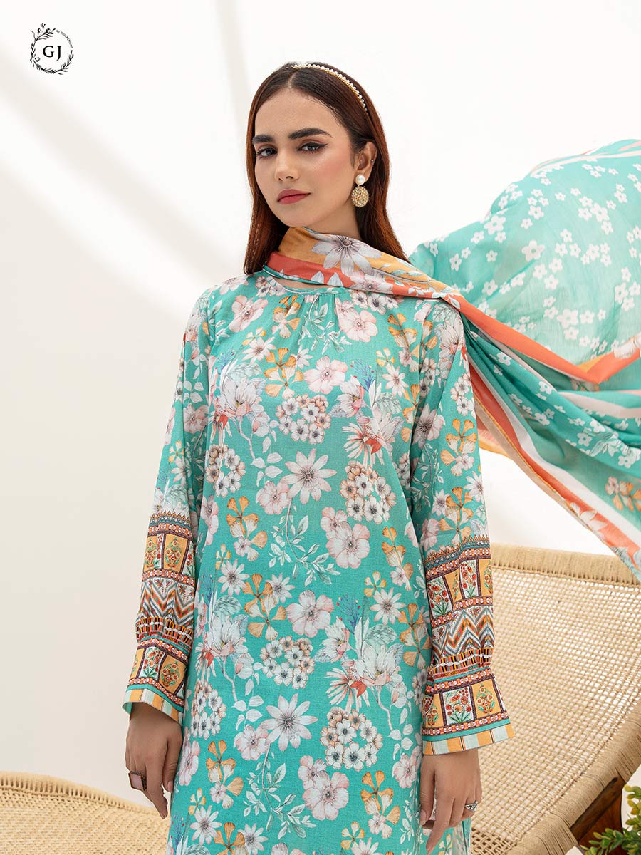 Aviva by GJ Digital Printed Lawn 2 piece Unstitched - GJAV23-A2