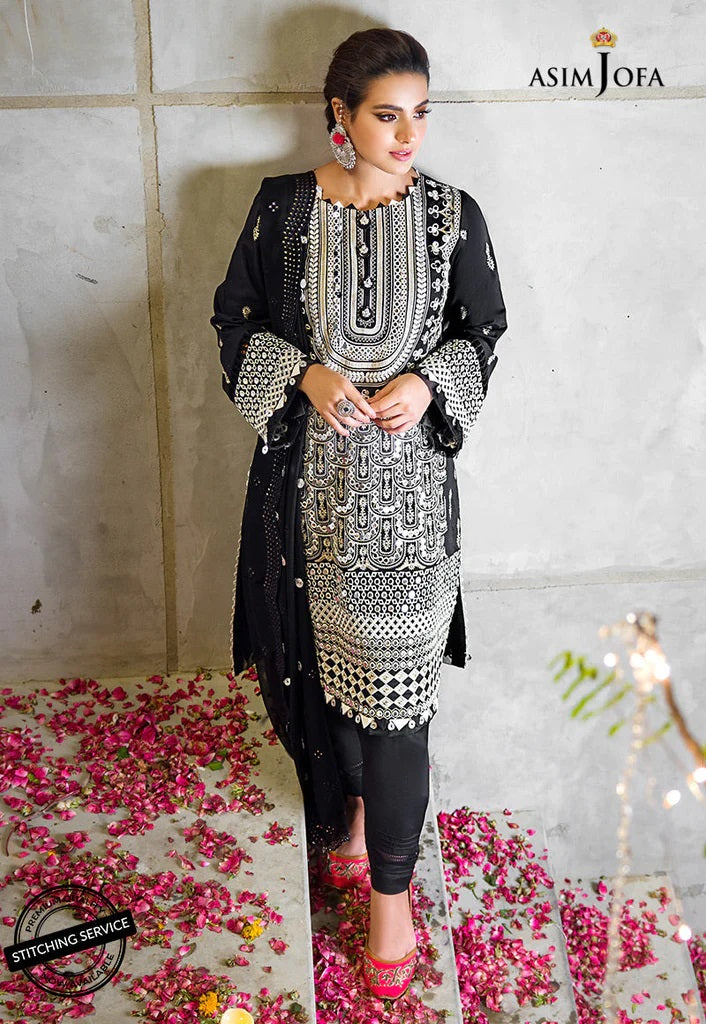 Asim Jofa Embroidered Lawn Suits Unstitched 3 Piece AJCK-02 - Eid Collection
