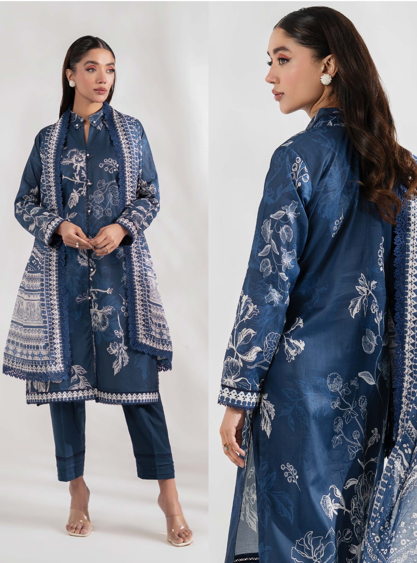 Colors by AlZohaib Textile Digital Printed 3 Piece Lawn Unstitched Dress - D02 Summer Collection