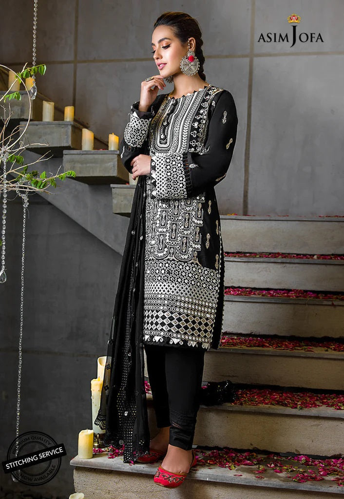 Asim Jofa Embroidered Lawn Suits Unstitched 3 Piece AJCK-02 - Eid Collection