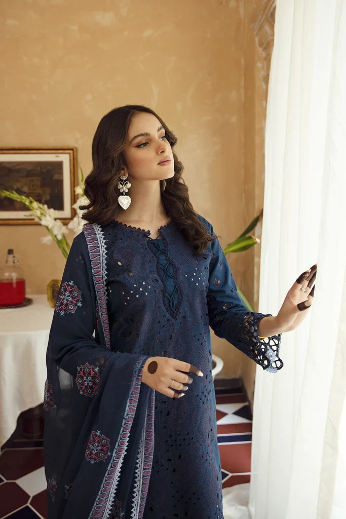 Meena Kumari By Aabyaan Embroidered Chikankari Lawn 3pc Suits Unstitched AB-02 Nilofer
