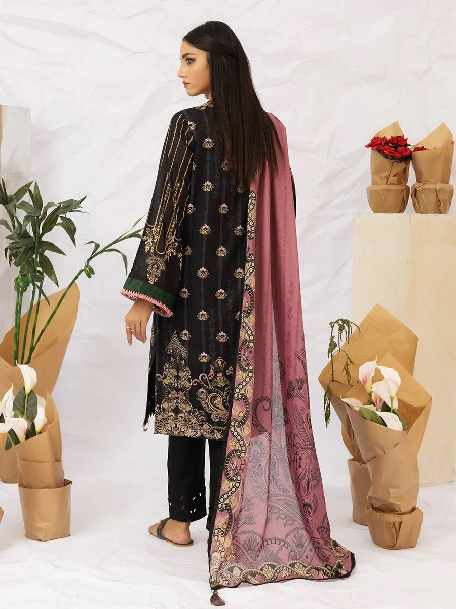 Aghaaz by Salitex Printed Lawn Dress 3 Piece Unstitched - UNS23AC002UT