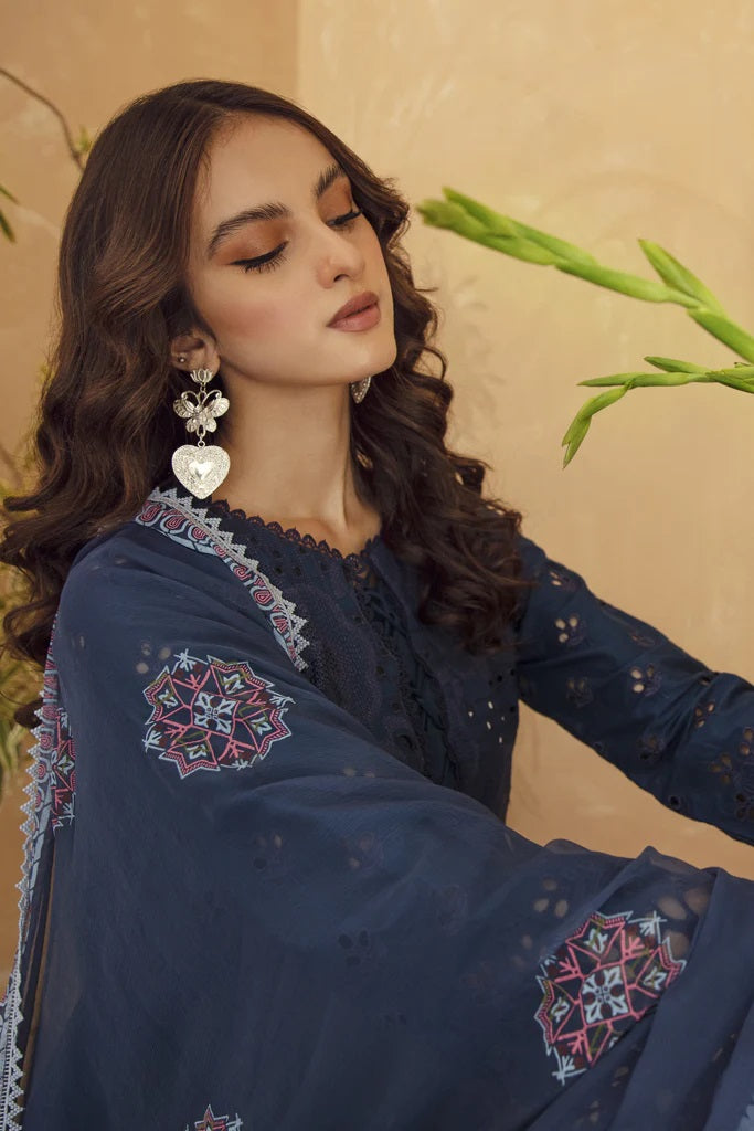 Meena Kumari By Aabyaan Embroidered Chikankari Lawn 3pc Suits Unstitched AB-02 Nilofer