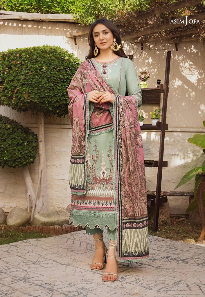 Rania by Asim Jofa Embroidered Lawn Suits Unstitched 3 Piece AJRP-02