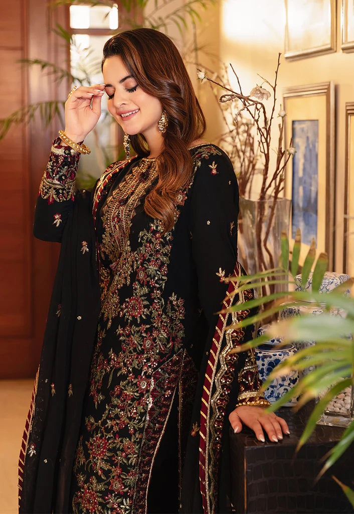 Asim Jofa Maahru Noorie Embroidered Suits Unstitched 3 Piece AJSM-30 - Festive Collection