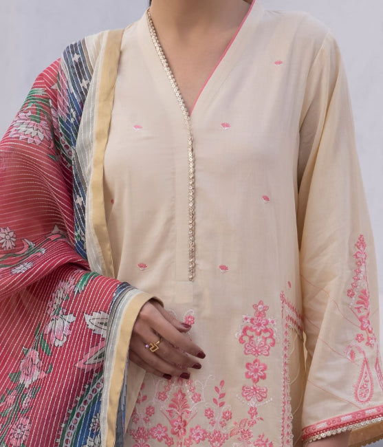 Zellbury Embroidered Cambric Lawn Unstitched 3 piece dress - WUS24E31139 Summer Collection