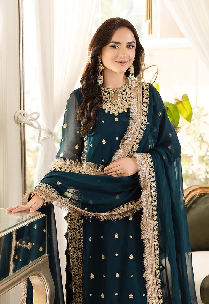 Asim Jofa Maahru Noorie Embroidered Suits Unstitched 3 Piece AJSM-31 - Festive Collection