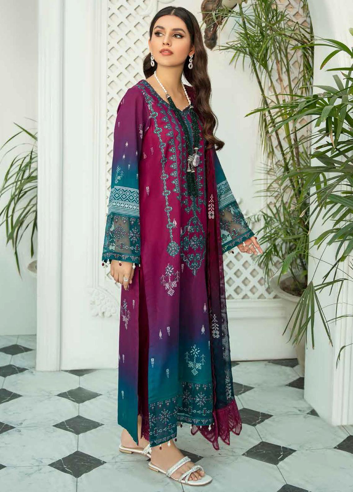 Gardenia By Nureh Embroidered Lawn Suits Unstitched 3 Piece NS-37- Summer Collection