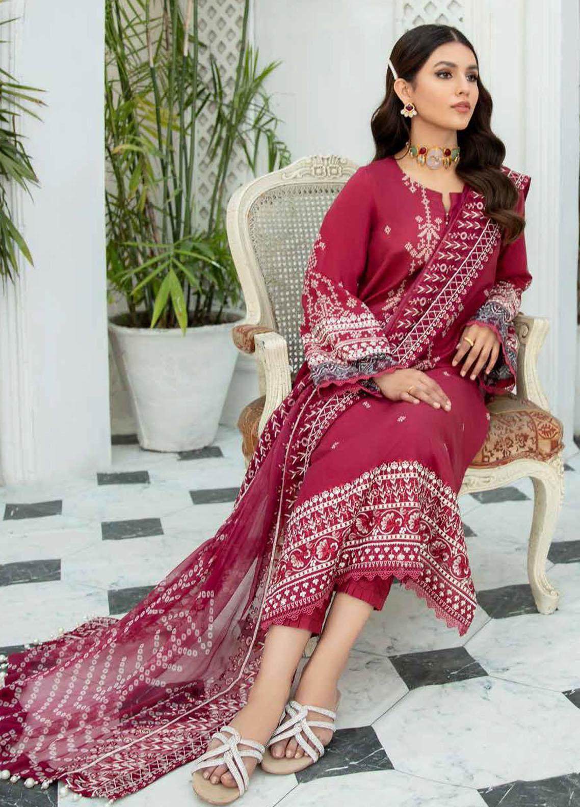 Gardenia By Nureh Embroidered Lawn Suits Unstitched 3 Piece NS-39- Summer Collection