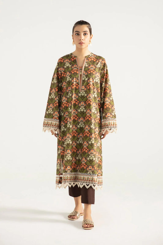 Sapphire Intermix Printed Cotton Shirt 1 piece Unstitched - U1 DY22V5 03