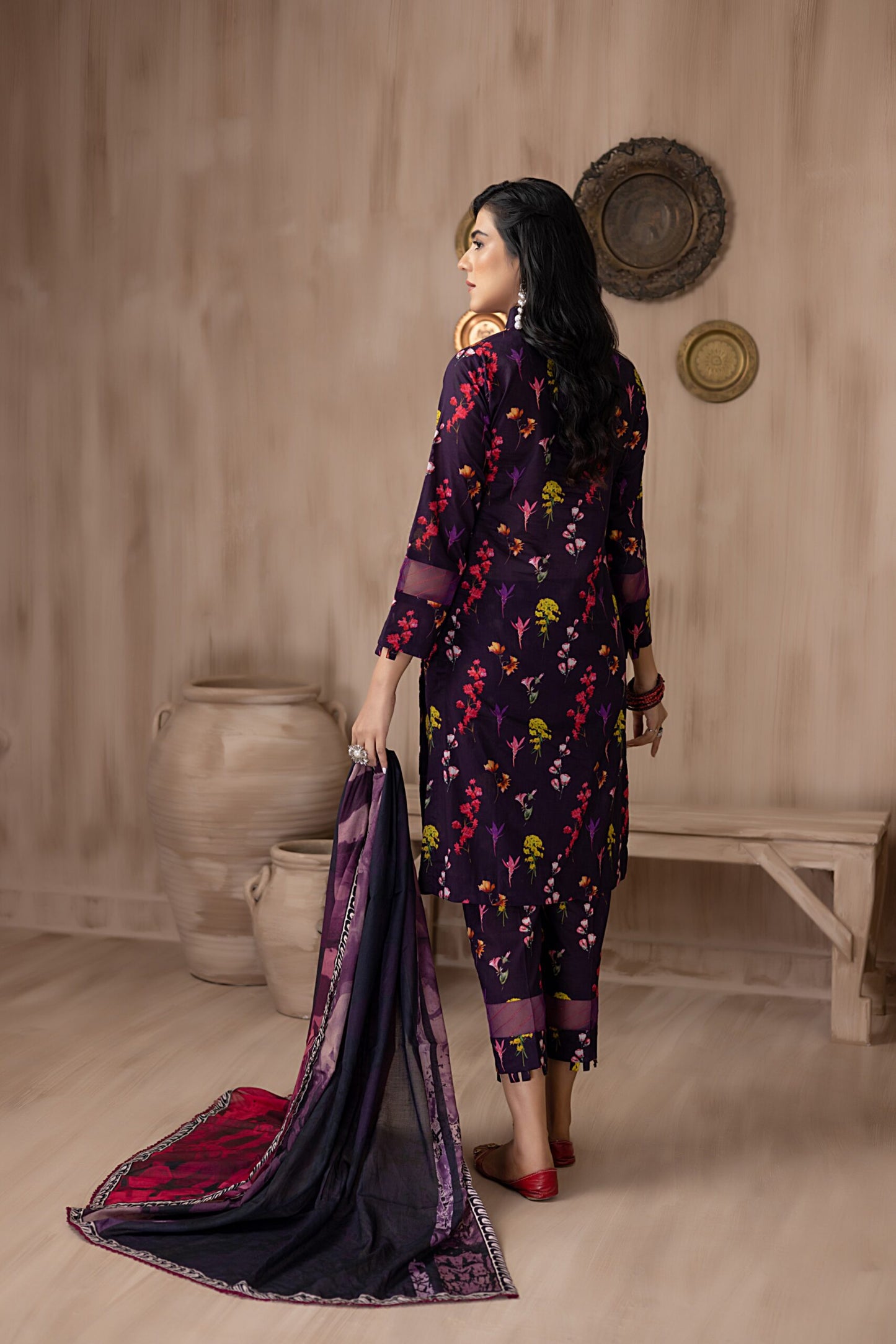 Identic Separate Mid Summer Printed Cotton 3 Piece Unstitched - ISMSC3 - 03