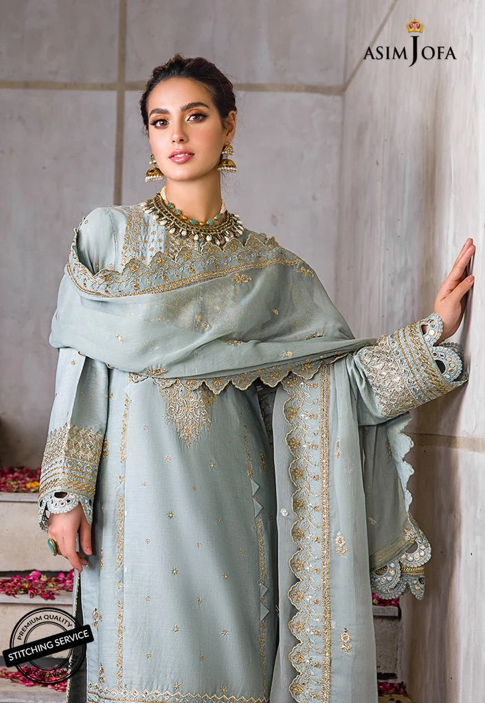 Asim Jofa Embroidered Lawn Suits Unstitched 3 Piece AJCK-03 - Eid Collection