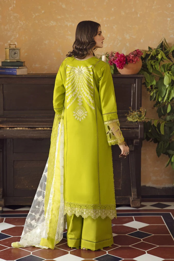 Meena Kumari By Aabyaan Embroidered Chikankari Lawn 3pc Suits Unstitched AB-03 Shamah