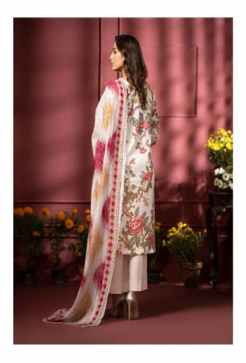 Pairoz by GJC Printed Lawn 3 piece Unstitched dress - PGJ-A03