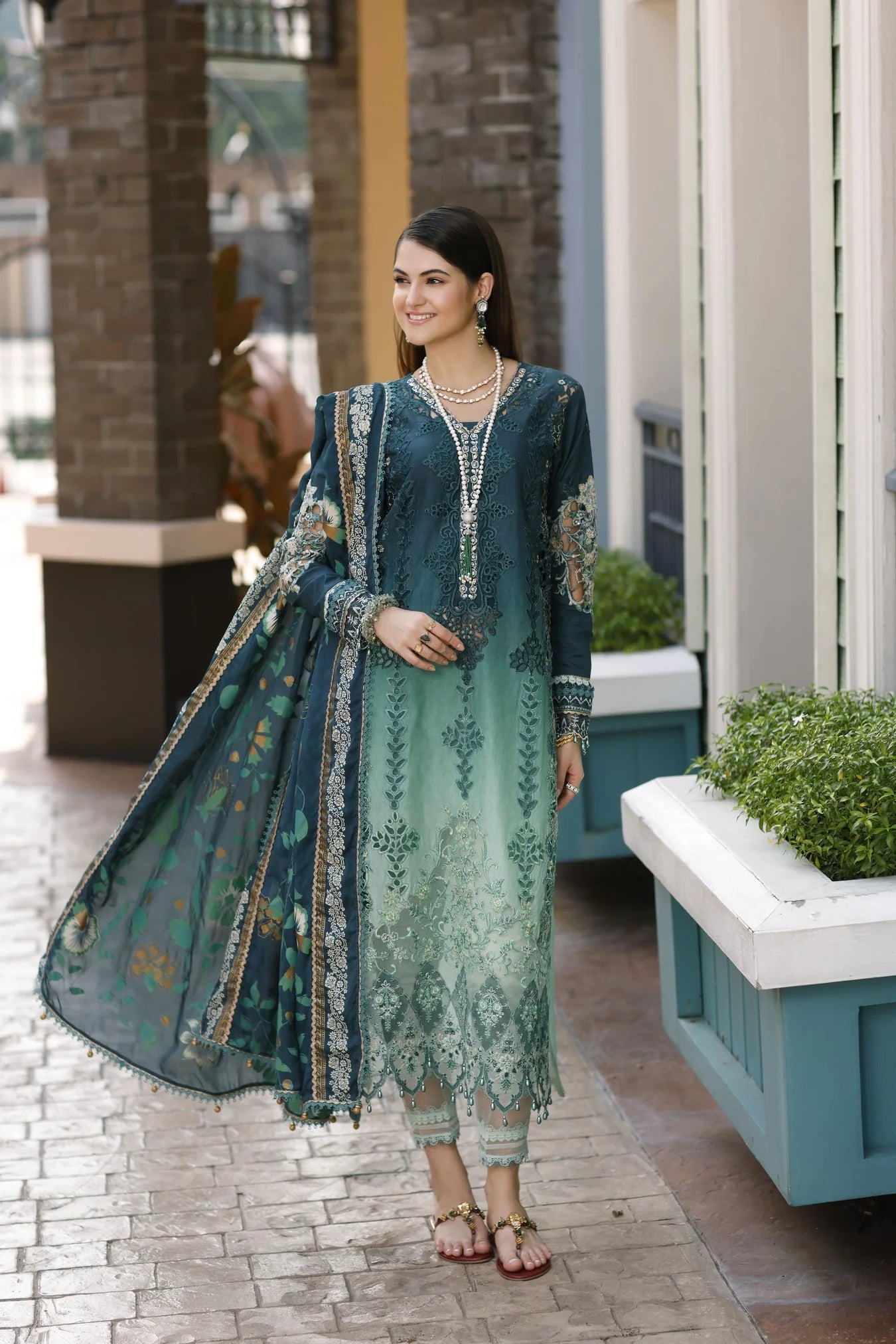 Noor By Saadia Asad Embroidered Lawn Suits Unstitched 3 Piece D03 - Zalia