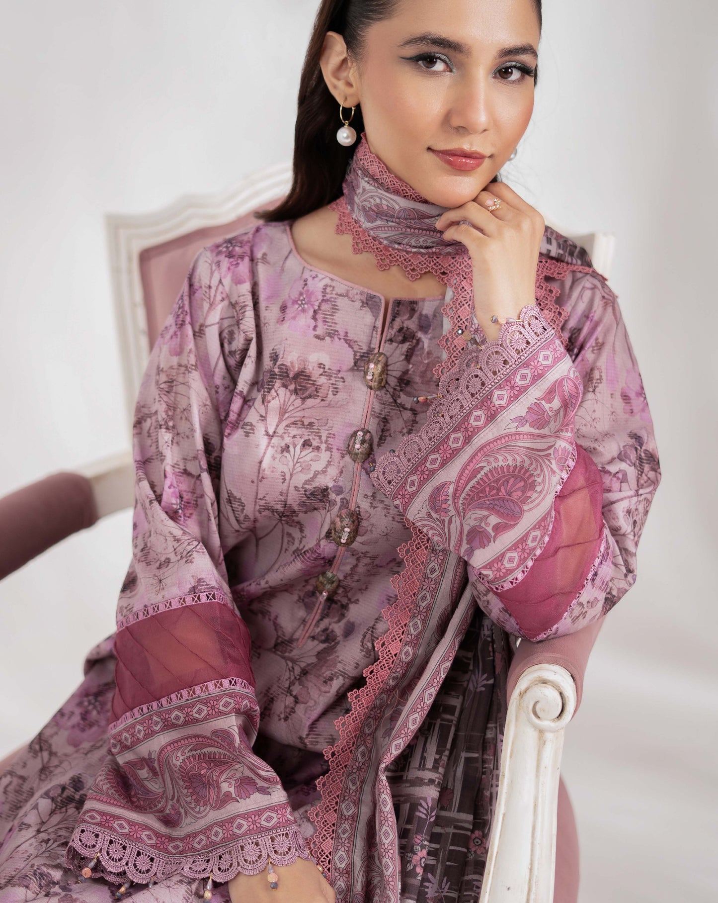 Colors by AlZohaib Textile Digital Printed 3 Piece Lawn Unstitched Dress - D03 Summer Collection