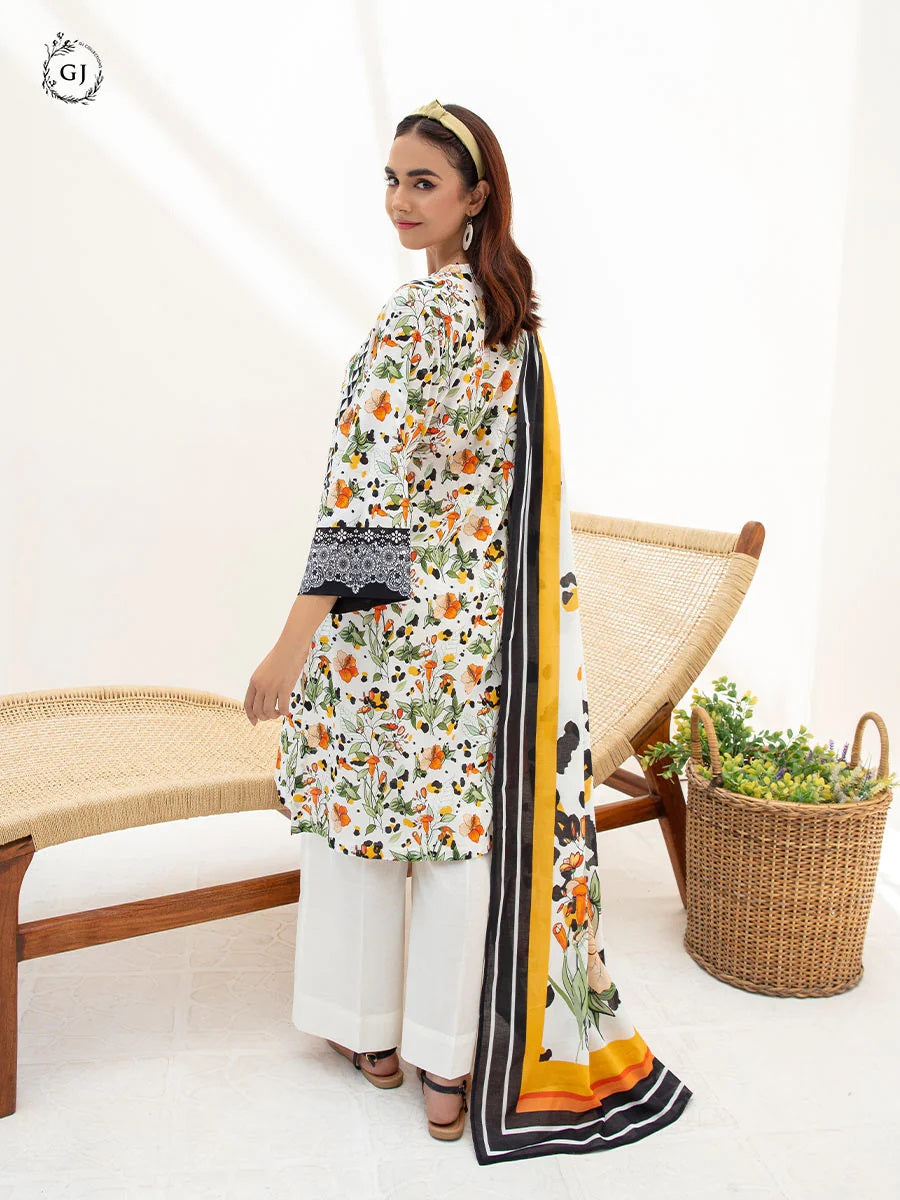 Aviva by GJ Digital Printed Lawn 2 piece Unstitched - GJAV23-A3