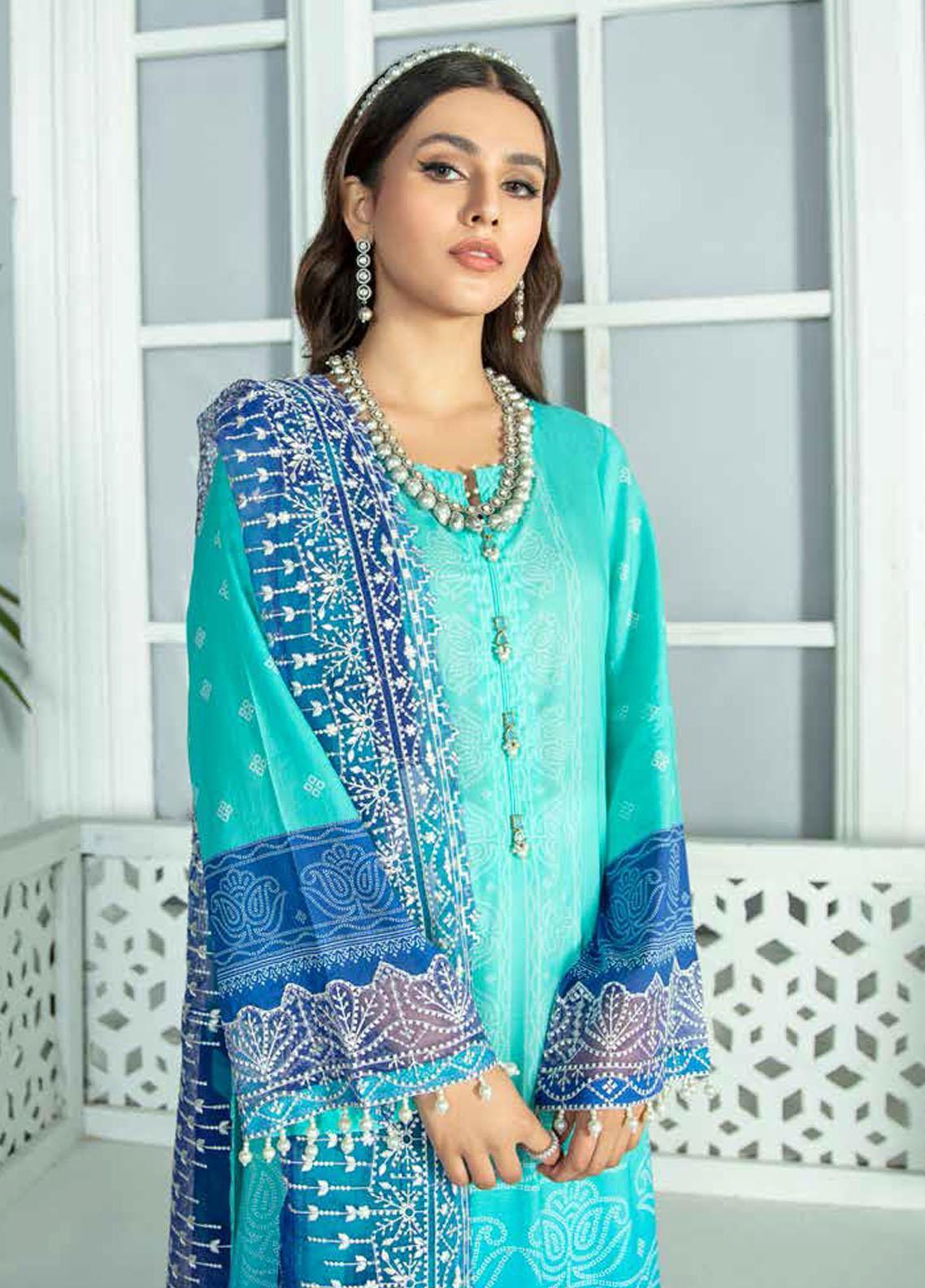 Gardenia By Nureh Embroidered Lawn Suits Unstitched 3 Piece NS-40- Summer Collection