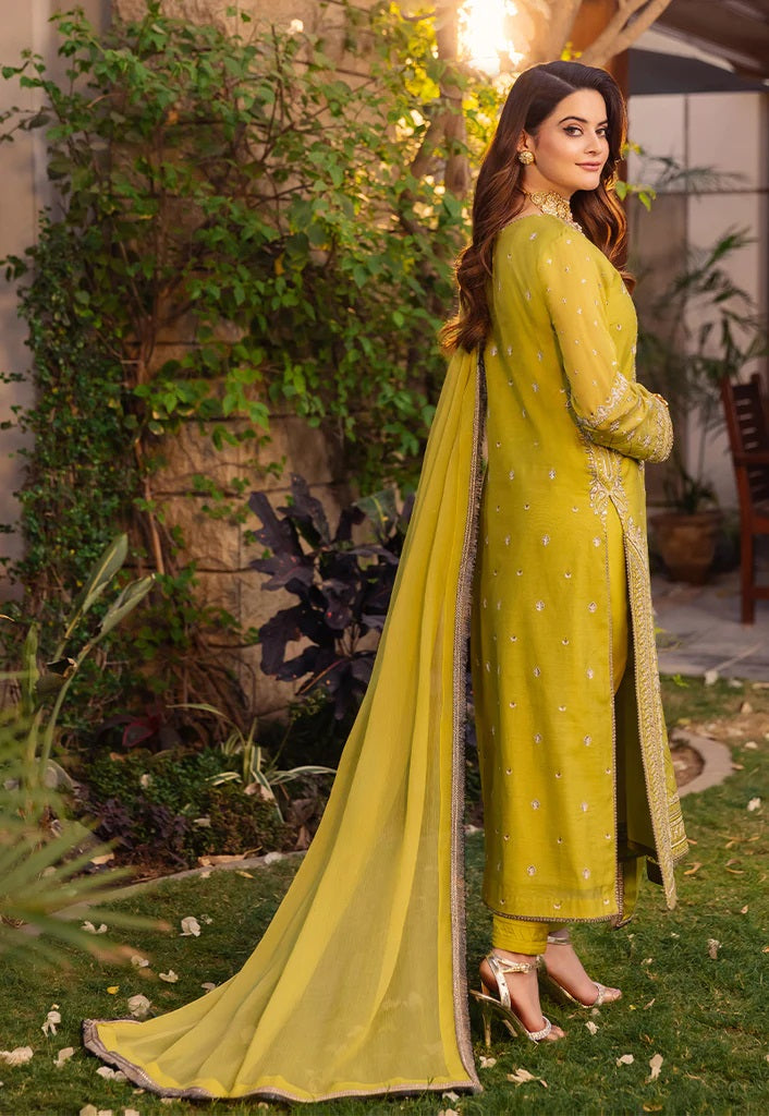 Asim Jofa Maahru Noorie Embroidered Suits Unstitched 3 Piece AJSM-41 - Festive Collection