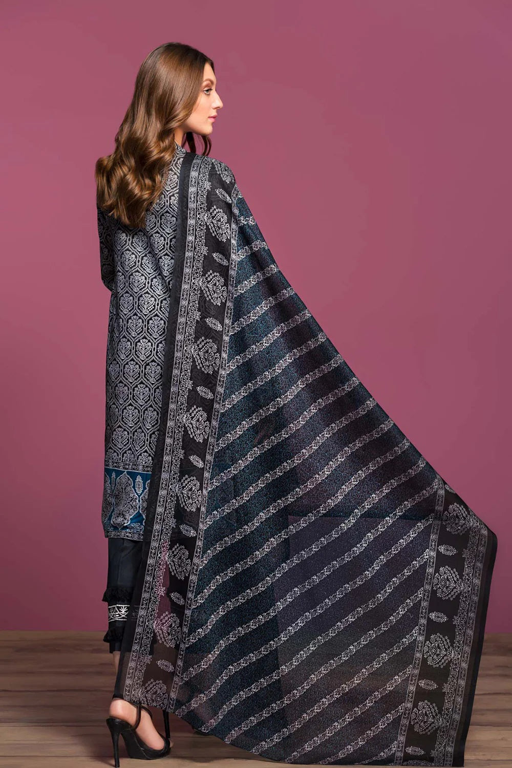 Nishat Printed Lawn 3 Piece Unstitched Dress - 42001081-R