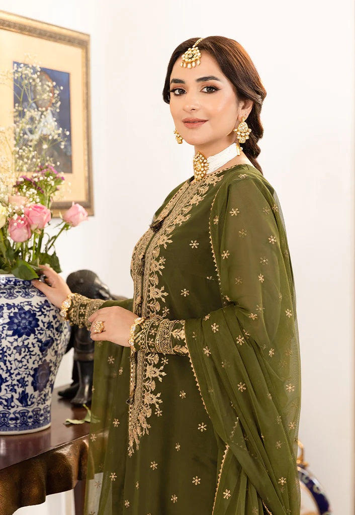 Asim Jofa Maahru Noorie Embroidered Suits Unstitched 3 Piece AJSM-43 - Festive Collection