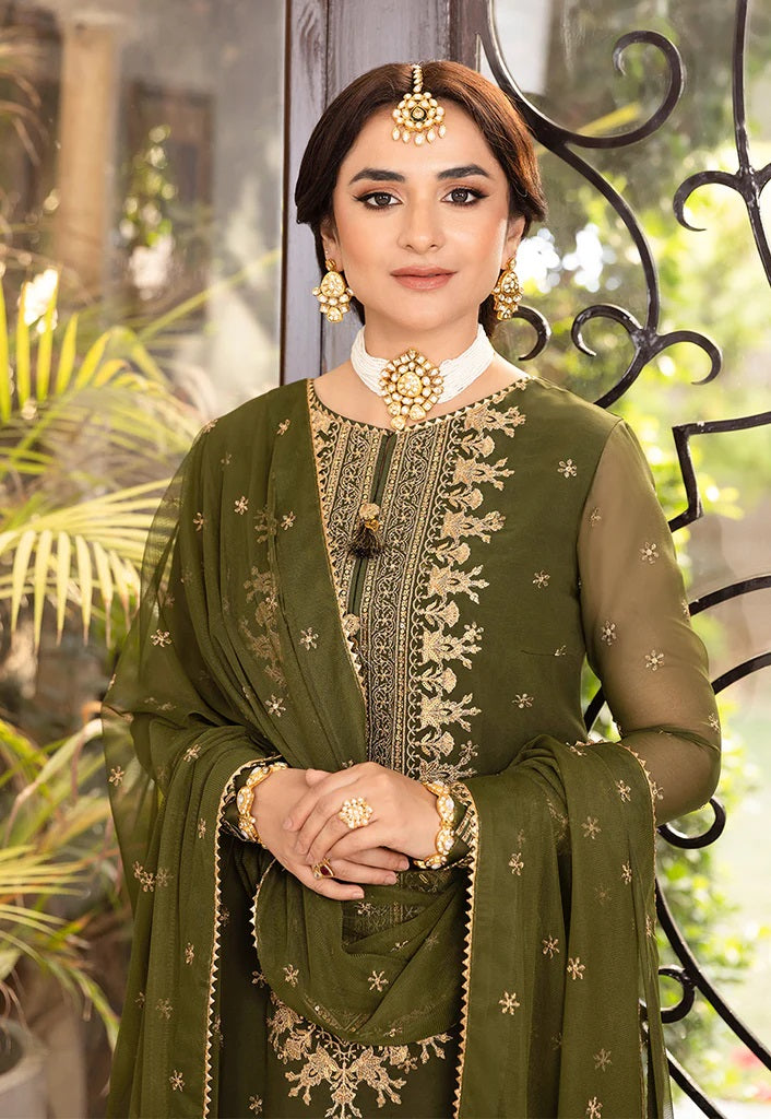 Asim Jofa Maahru Noorie Embroidered Suits Unstitched 3 Piece AJSM-43 - Festive Collection