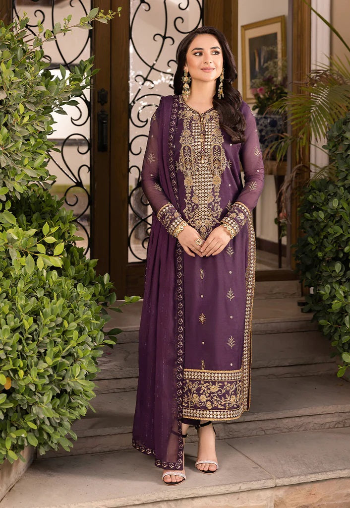 Asim Jofa Maahru Noorie Embroidered Suits Unstitched 3 Piece AJSM-44 - Festive Collection