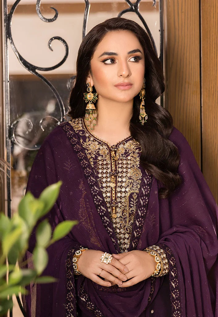 Asim Jofa Maahru Noorie Embroidered Suits Unstitched 3 Piece AJSM-44 - Festive Collection