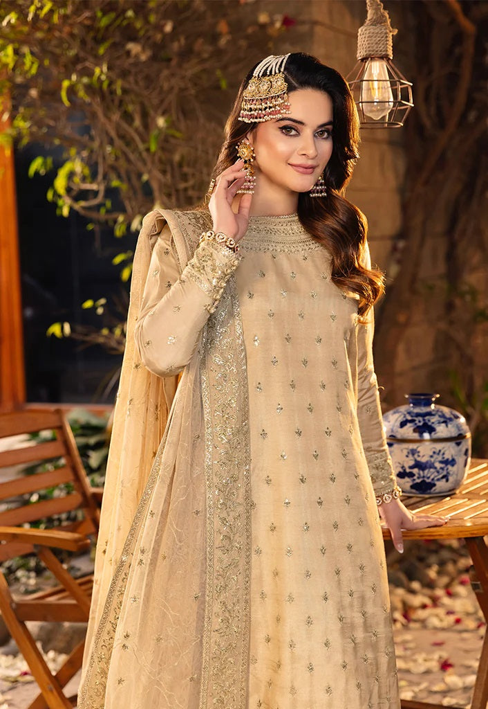 Asim Jofa Maahru Noorie Embroidered Suits Unstitched 3 Piece AJSM-45 - Festive Collection
