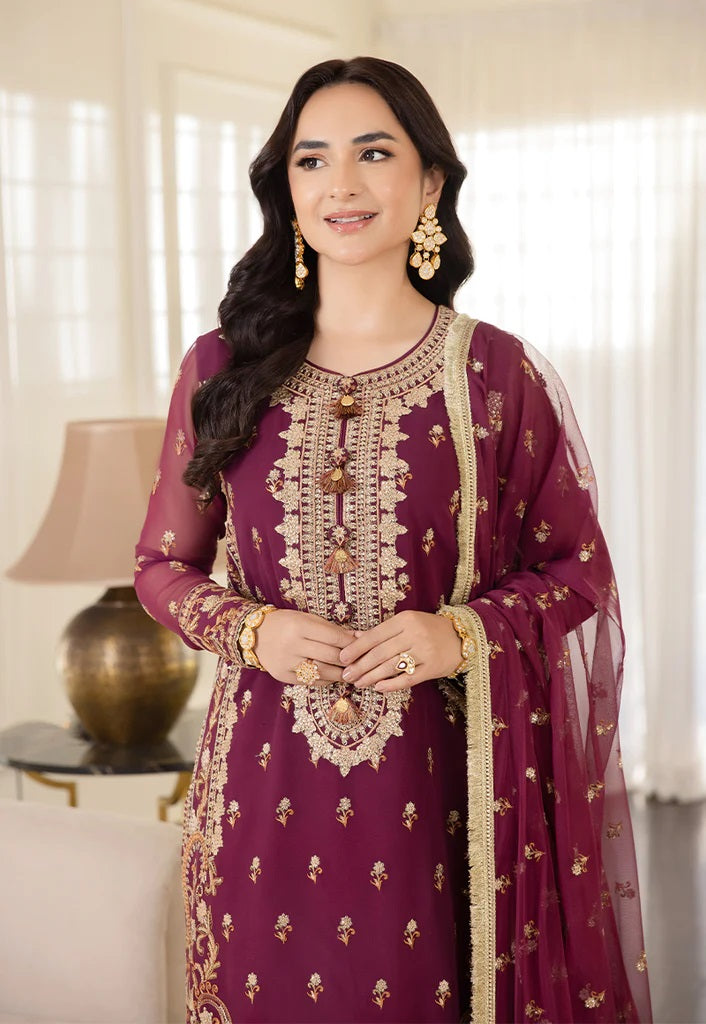 Asim Jofa Maahru Noorie Embroidered Suits Unstitched 3 Piece AJSM-47 - Festive Collection