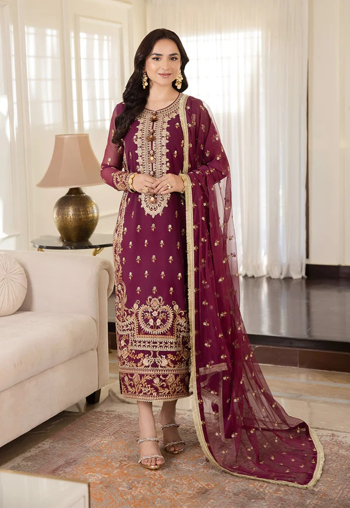Asim Jofa Maahru Noorie Embroidered Suits Unstitched 3 Piece AJSM-47 - Festive Collection