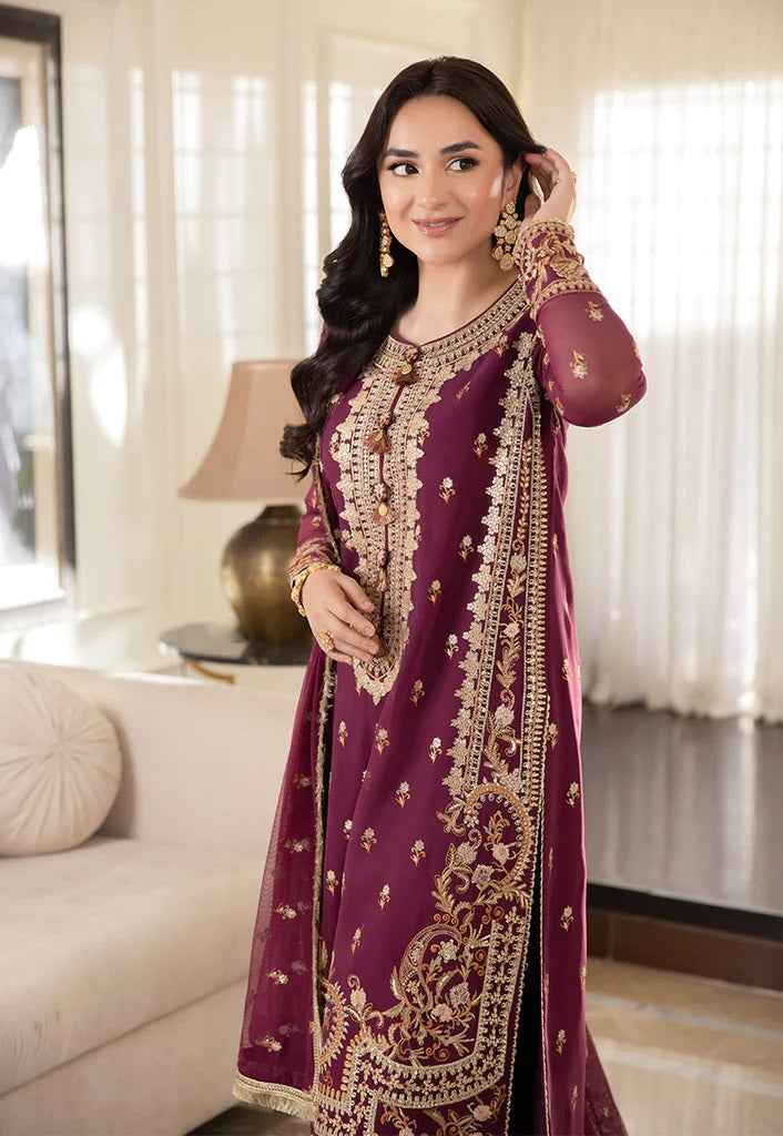 Asim Jofa Maahru Noorie Embroidered Suits Unstitched 3 Piece AJSM-47 - Festive Collection