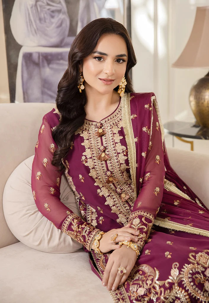 Asim Jofa Maahru Noorie Embroidered Suits Unstitched 3 Piece AJSM-47 - Festive Collection