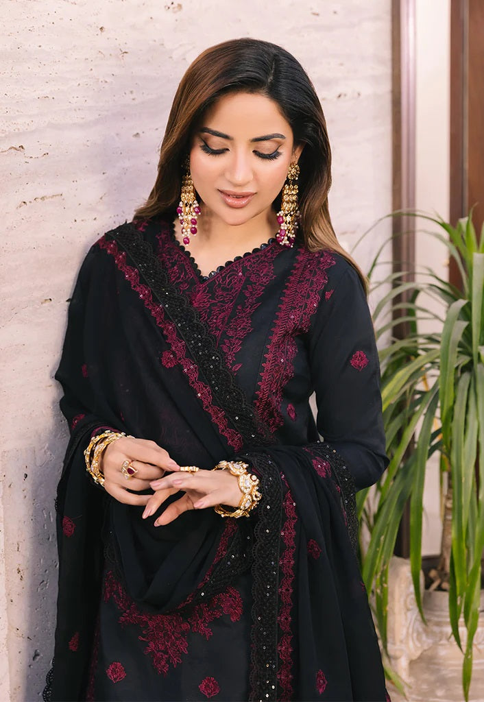 Asim Jofa Maahru Noorie Embroidered Suits Unstitched 3 Piece AJSM-48 - Festive Collection