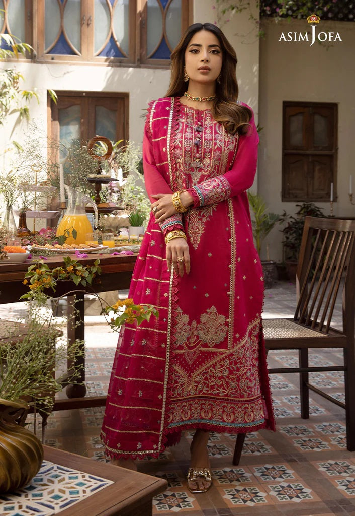 Zarq Barq By Asim Jofa Embroidered Suits Unstitched 3 Piece AJZB-04 - Eid Collection