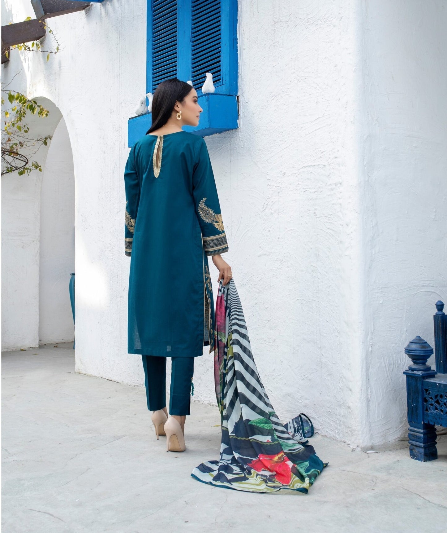 Kalyan by ZS Textiles Embroidered Chikankari Unstitched 3 Piece Suit - KC2 04 - Summer Collection